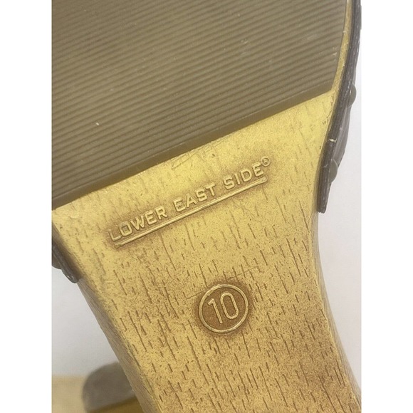 Lower East Side Vintage Heels Leather Strap~Buckle Detail~Y2K/90's~Sz 10 - Picture 9 of 10